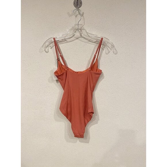 Onia Chelsea One Piece Swimsuit Womens XS Spiced Coral Ribbed Underwire Swim New - Picture 4 of 4